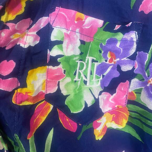 Lauren Ralph Lauren Long Sleeve Pajama Top Blouse Collared Button Down Sz L - Picture 7 of 11